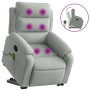 Sillón reclinable de masaje elevable terciopelo gris claro by , Armchairs - Ref: Foro24-3205103, Price: 308,66 €, Discount: %