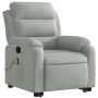 Sillón reclinable de masaje elevable terciopelo gris claro by , Armchairs - Ref: Foro24-3205103, Price: 308,66 €, Discount: %