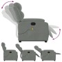 Sillón reclinable de masaje elevable terciopelo gris claro by , Armchairs - Ref: Foro24-3205103, Price: 308,66 €, Discount: %