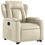 Sillón reclinable elevable cuero artificial color crema by , Armchairs - Ref: Foro24-3204545, Price: 272,64 €, Discount: %