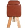 Banco potro de gimnasio cuero auténtico marrón 160 cm de , Bancos de comedor y cocina - Ref: Foro24-356384, Precio: 238,44 €,...