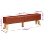 Banco potro de gimnasio cuero auténtico marrón 160 cm de , Bancos de comedor y cocina - Ref: Foro24-356384, Precio: 238,44 €,...