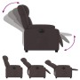 Sillón reclinable eléctrico tela marrón oscuro | Foro24.es | Tu tienda online para hogar, jardín y más Foro24.es