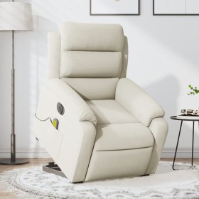 Sillón reclinable de masaje eléctrico elevable terciopelo crema by , Armchairs - Ref: Foro24-3205134, Price: 359,83 €, Discou...