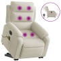 Sillón reclinable de masaje eléctrico elevable terciopelo crema by , Armchairs - Ref: Foro24-3205134, Price: 359,83 €, Discou...