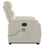 Sillón reclinable de masaje eléctrico elevable terciopelo crema de , Sillones - Ref: Foro24-3205134, Precio: 336,04 €