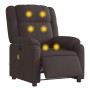Sillón reclinable de masaje eléctrico tela marrón oscuro | Foro24.es | Tu tienda online para hogar, jardín y más Foro24.es