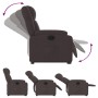 Sillón reclinable elevable tela marrón oscuro | Foro24.es | Tu tienda online para hogar, jardín y más Foro24.es