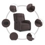 Sillón reclinable elevable tela marrón oscuro | Foro24.es | Tu tienda online para hogar, jardín y más Foro24.es