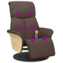 Sillón reclinable masaje con reposapiés cuero sintético marrón von , Sessel - Ref: Foro24-356634, Preis: 241,73 €, Rabatt: %