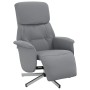 Sillón reclinable con reposapiés tela gris claro | Foro24.es | Tu tienda online para hogar, jardín y más Foro24.es