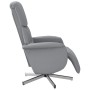 Sillón reclinable con reposapiés tela gris claro | Foro24.es | Tu tienda online para hogar, jardín y más Foro24.es