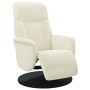 Sillón reclinable con reposapiés terciopelo color crema by , Armchairs - Ref: Foro24-356688, Price: 182,24 €, Discount: %