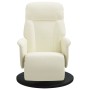 Sillón reclinable con reposapiés terciopelo color crema by , Armchairs - Ref: Foro24-356688, Price: 182,24 €, Discount: %