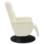 Sillón reclinable con reposapiés terciopelo color crema by , Armchairs - Ref: Foro24-356688, Price: 182,24 €, Discount: %