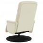 Sillón reclinable con reposapiés terciopelo color crema de , Sillones - Ref: Foro24-356688, Precio: 182,13 €