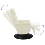 Sillón reclinable con reposapiés terciopelo color crema by , Armchairs - Ref: Foro24-356688, Price: 182,24 €, Discount: %