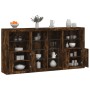Aparador con luces LED roble ahumado 202x37x100 cm von , Sideboards - Ref: Foro24-3209188, Preis: 281,22 €, Rabatt: %