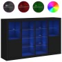 Aparadores con luces LED 3 piezas madera de ingeniería negro von , Sideboards - Ref: Foro24-3209136, Preis: 246,26 €, Rabatt: %