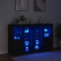 Aparadores con luces LED 3 piezas madera de ingeniería negro von , Sideboards - Ref: Foro24-3209136, Preis: 246,26 €, Rabatt: %