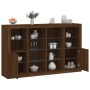 Aparador con luz LED 3 pzas madera de ingeniería marrón roble von , Sideboards - Ref: Foro24-3209141, Preis: 221,44 €, Rabatt: %