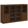 Aparador con luz LED 3 pzas madera de ingeniería marrón roble von , Sideboards - Ref: Foro24-3209141, Preis: 221,44 €, Rabatt: %