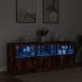Aparador con luces LED roble ahumado 181,5x37x67 cm von , Sideboards - Ref: Foro24-3209006, Preis: 219,23 €, Rabatt: %
