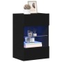 Muebles de TV de pared con luces LED 2 uds negro 40x30x60,5 cm | Foro24.es | Tu tienda online para hogar, jardín y más Foro24.es
