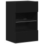 Muebles de TV de pared con luces LED 2 uds negro 40x30x60,5 cm | Foro24.es | Tu tienda online para hogar, jardín y más Foro24.es