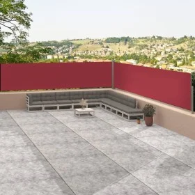 Red retractable side awning 117x1200 cm by vidaXL, Umbrellas - Ref: Foro24-318059, Price: 78,98 €, Discount: %