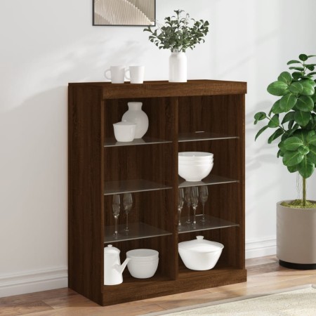 Aparador con luces LED roble marrón 81x37x100 cm von , Sideboards - Ref: Foro24-836720, Preis: 87,05 €, Rabatt: %