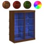 Aparador con luces LED roble marrón 81x37x100 cm von , Sideboards - Ref: Foro24-836720, Preis: 87,05 €, Rabatt: %