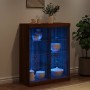 Aparador con luces LED roble marrón 81x37x100 cm von , Sideboards - Ref: Foro24-836720, Preis: 87,05 €, Rabatt: %