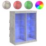 Aparador con luces LED gris hormigón 81x37x100 cm | Foro24.es | Tu tienda online para hogar, jardín y más Foro24.es