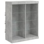 Aparador con luces LED gris hormigón 81x37x100 cm | Foro24.es | Tu tienda online para hogar, jardín y más Foro24.es