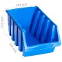 Contenedores de almacenaje apilables 14 unidades plástico azul by , Toolboxes - Ref: Foro24-146286, Price: 68,62 €, Discount: %