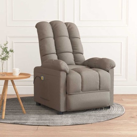 Sillón de masaje reclinable de tela gris taupé by , Electric massage chairs - Ref: Foro24-342741, Price: 203,69 €, Discount: %