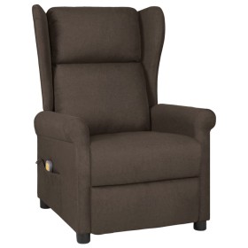 Sillón de masaje eléctrico tela marrón oscuro by , Electric massage chairs - Ref: Foro24-348521, Price: 250,08 €, Discount: %