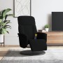 Sillón reclinable de masaje con reposapiés terciopelo negro by , Armchairs - Ref: Foro24-356697, Price: 203,44 €, Discount: %