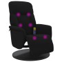 Sillón reclinable de masaje con reposapiés terciopelo negro by , Armchairs - Ref: Foro24-356697, Price: 203,44 €, Discount: %