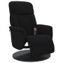Sillón reclinable de masaje con reposapiés terciopelo negro by , Armchairs - Ref: Foro24-356697, Price: 203,44 €, Discount: %