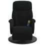Sillón reclinable de masaje con reposapiés terciopelo negro by , Armchairs - Ref: Foro24-356697, Price: 203,44 €, Discount: %