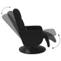 Sillón reclinable de masaje con reposapiés terciopelo negro by , Armchairs - Ref: Foro24-356697, Price: 203,44 €, Discount: %
