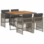Set comedor de jardín 5 piezas con cojines ratán sintético gris by , Garden sets - Ref: Foro24-3210902, Price: 262,73 €, Disc...