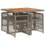Set comedor de jardín 5 piezas con cojines ratán sintético gris by , Garden sets - Ref: Foro24-3210902, Price: 262,73 €, Disc...