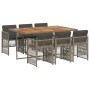 Set comedor jardín 7 pzas y cojines ratán sintético gris von , Gartensets - Ref: Foro24-3210914, Preis: 392,66 €, Rabatt: %