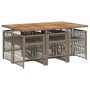 Set comedor jardín 7 pzas y cojines ratán sintético gris von , Gartensets - Ref: Foro24-3210914, Preis: 392,66 €, Rabatt: %