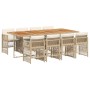 Set comedor de jardín 9 pzas con cojines ratán sintético beige von , Gartensets - Ref: Foro24-3210928, Preis: 539,32 €, Rabat...
