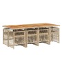 Set comedor de jardín 9 pzas con cojines ratán sintético beige von , Gartensets - Ref: Foro24-3210928, Preis: 539,32 €, Rabat...