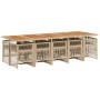 Set comedor de jardín 11 pzas con cojines ratán sintético beige by , Garden sets - Ref: Foro24-3210940, Price: 788,52 €, Disc...